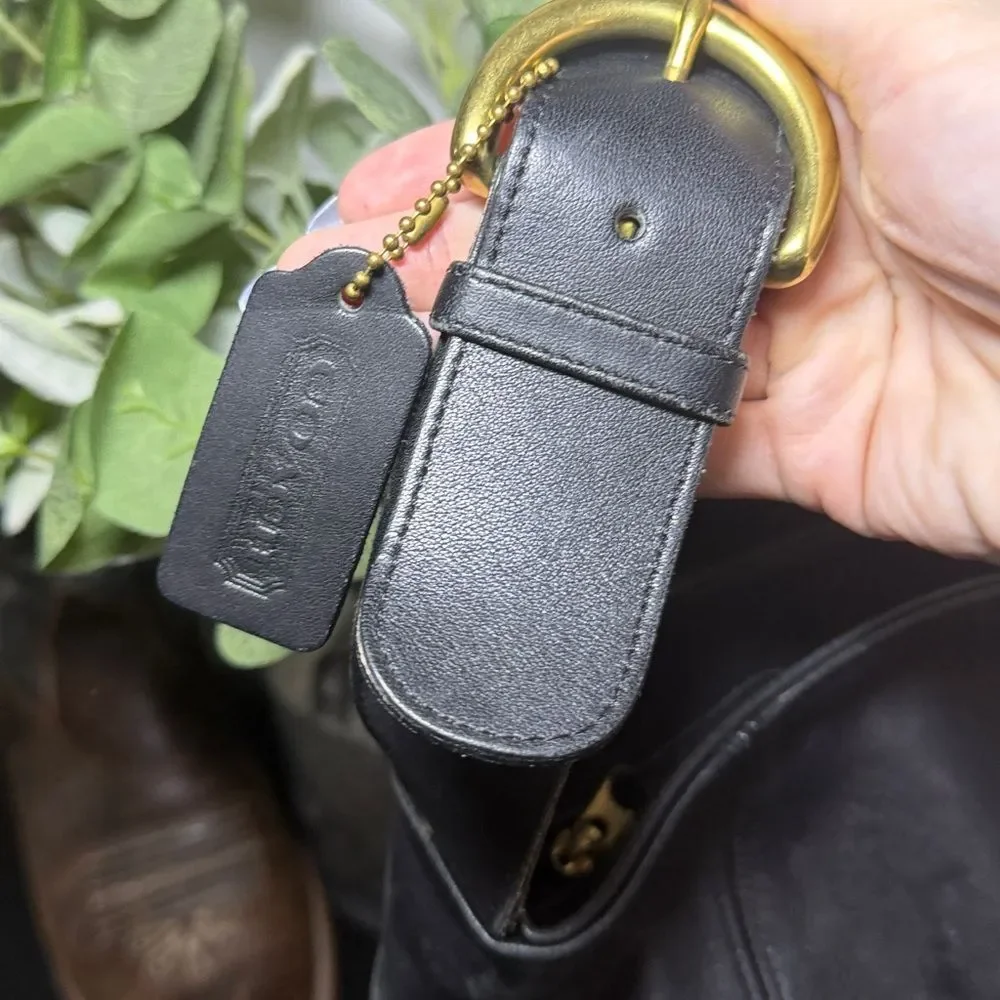 Vintage Coach Erickson Bucket Bag Soho Black Leather Shoulder Purse